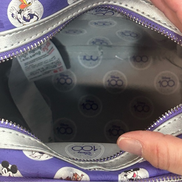 Loungefly Disney 100 Purple Mini Backpack with Character Print - Picture 11 of 16